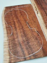 Load image into Gallery viewer, V4C4A7002 Mastergrade Violin Back & Side Set Otway Blackwood