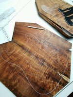 Drop top veneers for electric guitars Victorian Blackwood