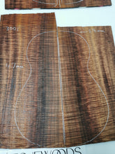 Load image into Gallery viewer, UTC4A3001 Ukulele Tenor Top Back and Side Set AAAA Otway Blackwood
