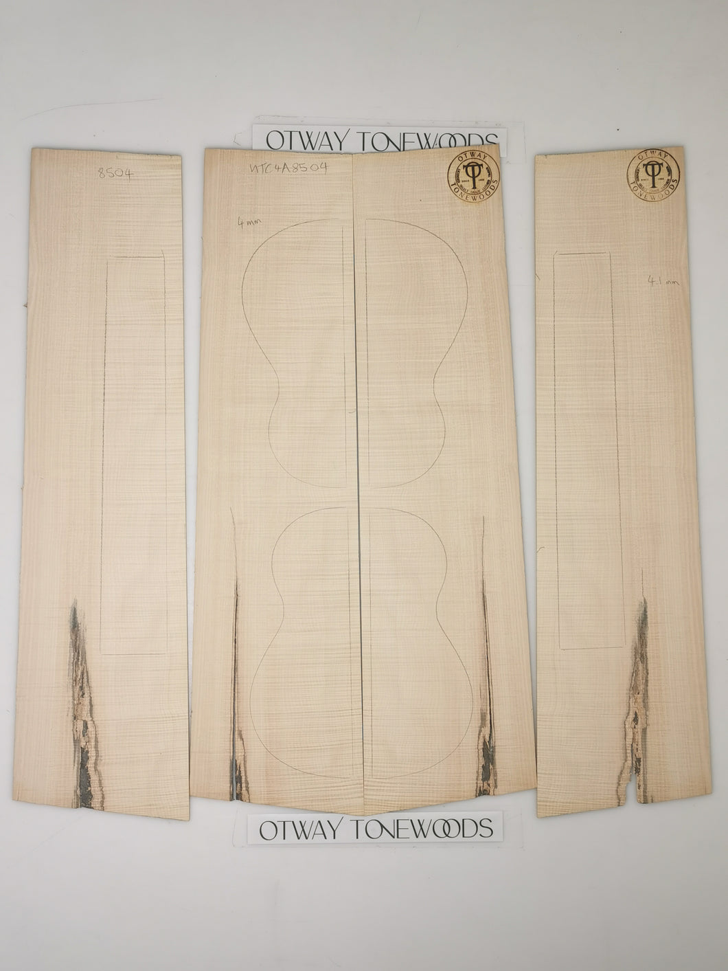 UTC4A8505 Ukulele Tenor Top Back and Side Set AAAA Otway Satinbox