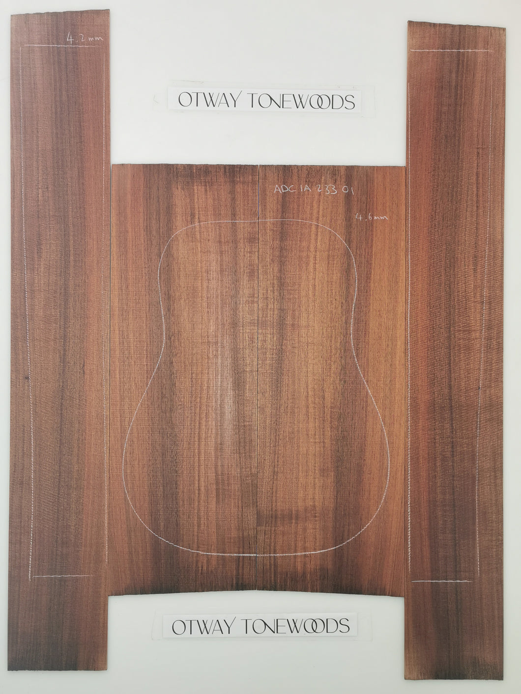 ADC1A23301 Guitar Dreadnaught Back and Side Set A grade Otway Blackwood