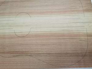 ADTRW019 Guitar Dreadnaught Top Long Rotation Plantation Californian Redwood Spalted