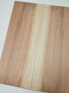 ADTRW019 Guitar Dreadnaught Top Long Rotation Plantation Californian Redwood Spalted