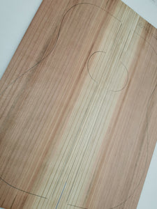 ADTRW020 Guitar Dreadnaught Top Long Rotation Plantation Californian Redwood Spalted