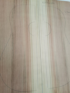 ADTRW018 Guitar Dreadnaught Top Long Rotation Plantation Californian Redwood Spalted