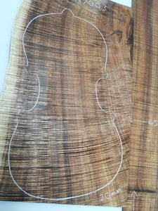 V4C4A7003 Mastergrade Violin Back & Side Set Otway Blackwood