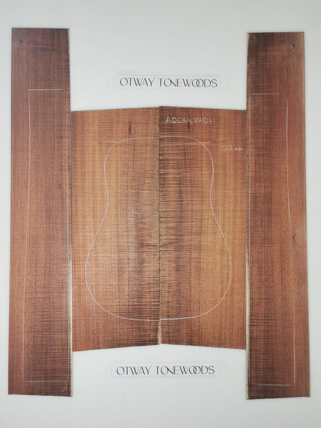 ADC3A8801 Guitar Dreadnaught Back and Side Set AAA Otway Blackwood