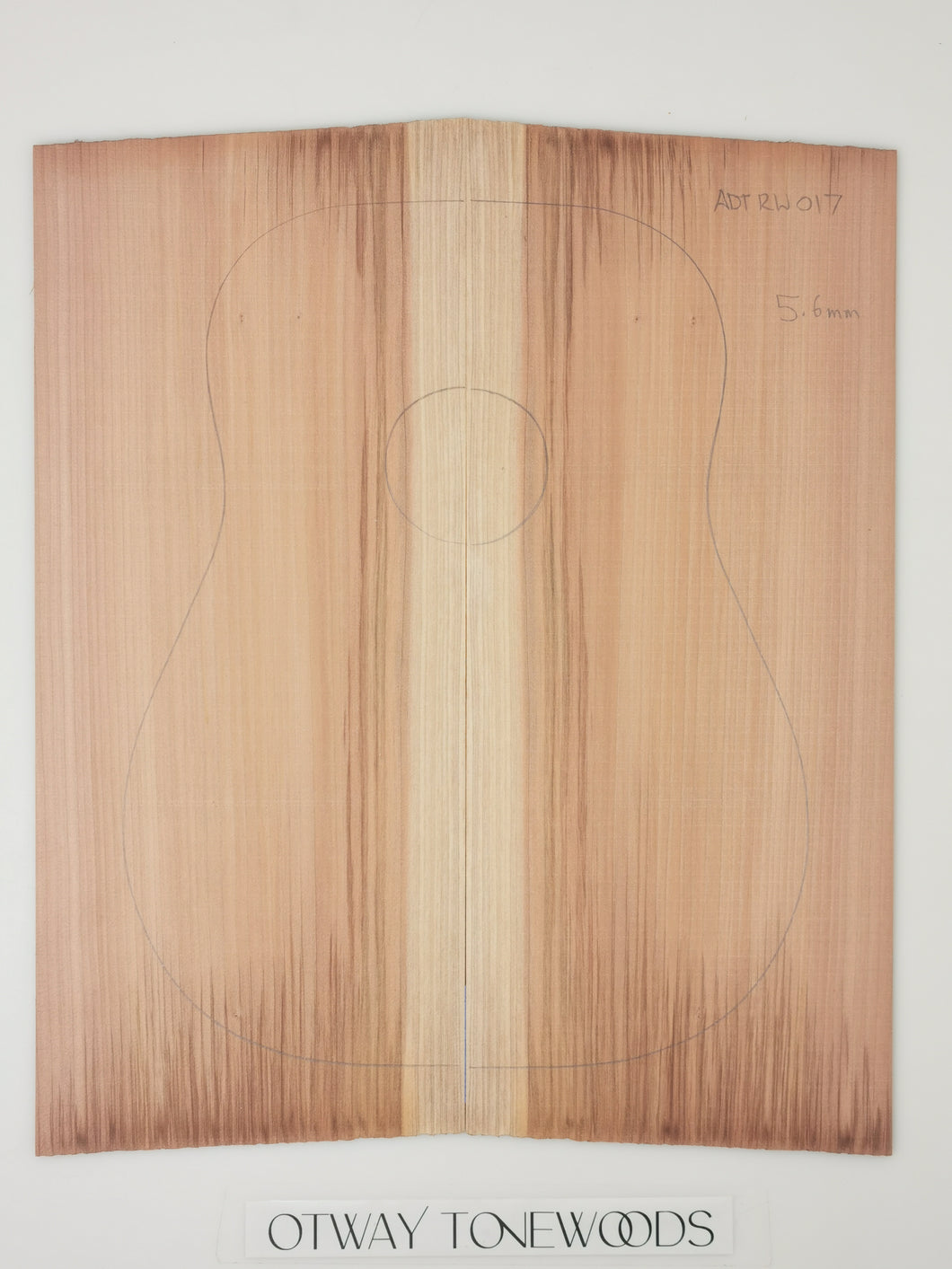ADTRW017 Guitar Dreadnaught Top Long Rotation Plantation Californian Redwood Spalted