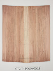 ADTRW016 Guitar Dreadnaught Top Long Rotation Plantation Californian Redwood Spalted