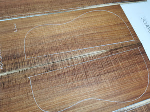 ADC3A8803 Guitar Dreadnaught Back and Side Set AAA Otway Blackwood
