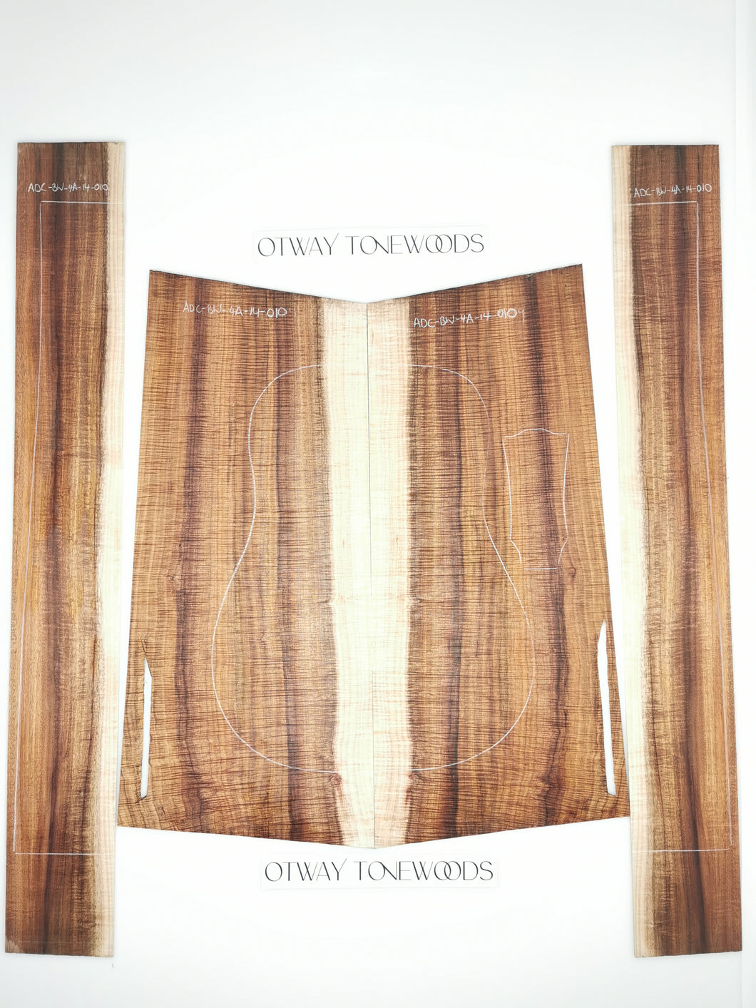 ADC4A14010 Guitar Dreadnaught Back and Side Set Mastergrade AAAA Otway Blackwood