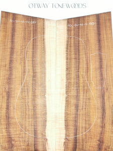 ADC4A14010 Guitar Dreadnaught Back and Side Set Mastergrade AAAA Otway Blackwood