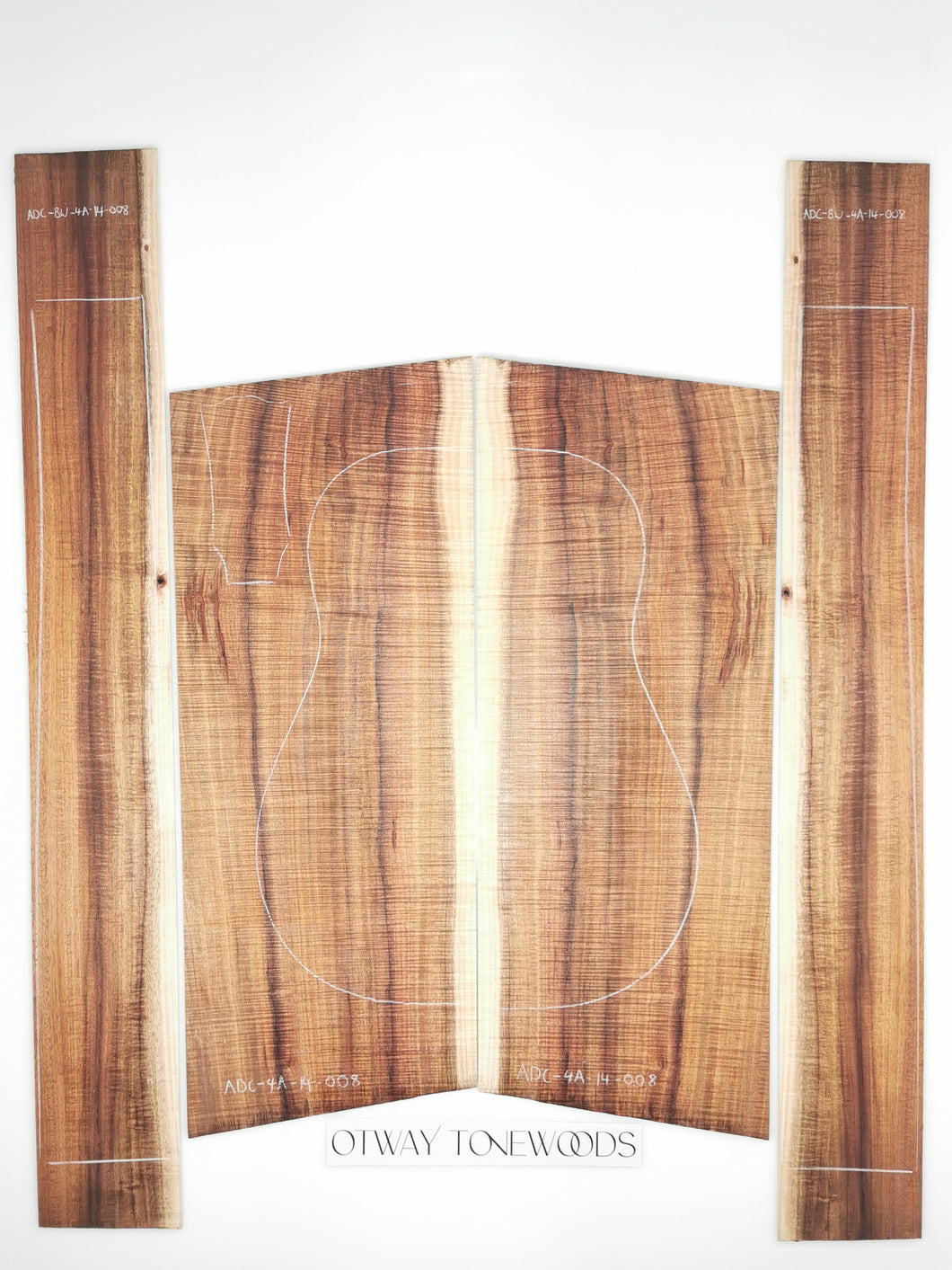 ADC4A14008 Guitar Dreadnaught Back and Side Set Mastergrade AAAA Otway Blackwood