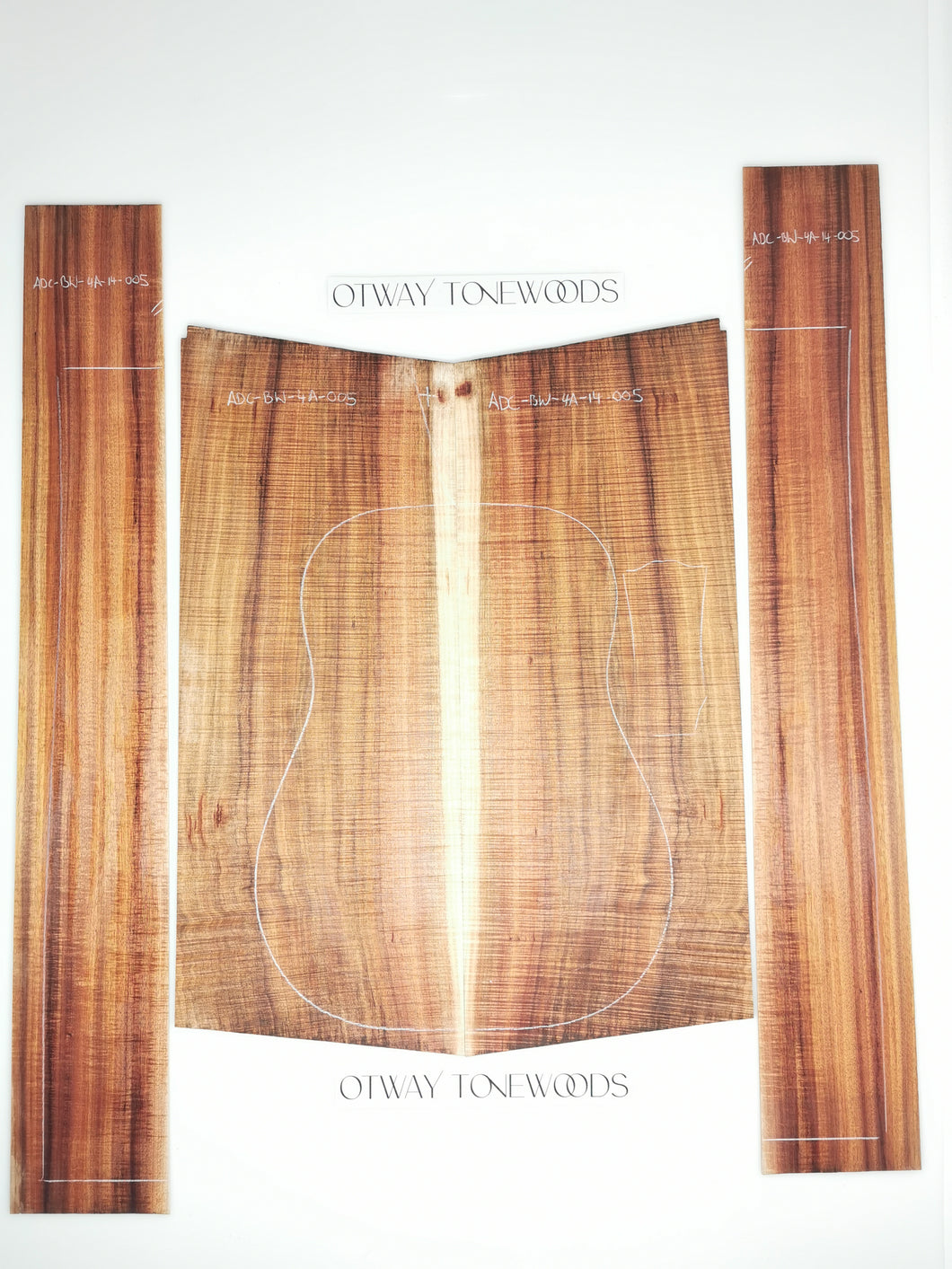 ADC4A14005 Guitar Dreadnaught Back and Side Set Mastergrade AAAA Otway Blackwood