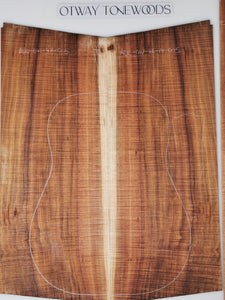 ADC4A14005 Guitar Dreadnaught Back and Side Set Mastergrade AAAA Otway Blackwood