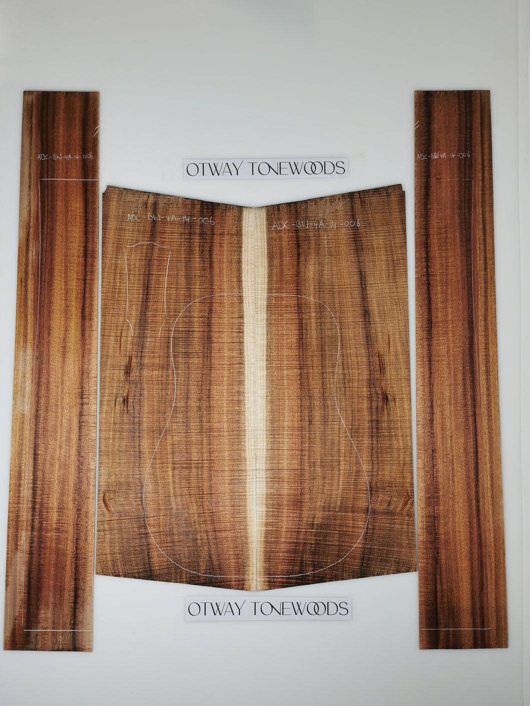 ADC4A14006 Guitar Dreadnaught Back and Side Set AAAA Otway Blackwood