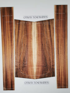 ADC4A14004 Guitar Dreadnaught Back and Side Set AAAA Otway Blackwood