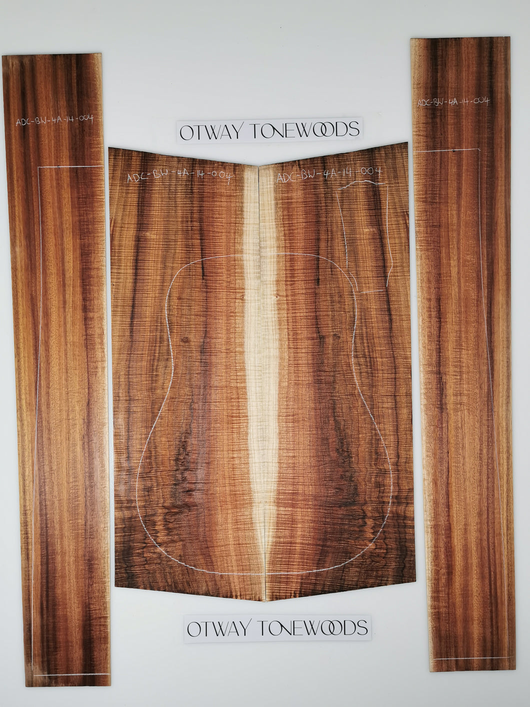 ADC4A14004 Guitar Dreadnaught Back and Side Set AAAA Otway Blackwood