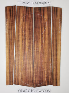UTC2A17004 Ukulele Tenor Top Back and Side Set AA Otway Blackwood