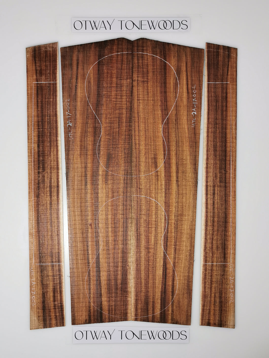 UTC2A17002 Ukulele Tenor Top Back and Side Set AA Otway Blackwood