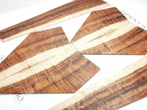 UTC4A70002 Ukulele Tenor Top Back and Side Set AAAA Otway Blackwood