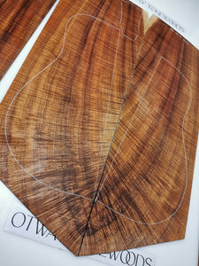 ADC4A70003 Guitar Dreadnaught Back and Side Set Mastergrade AAAA Otway Blackwood