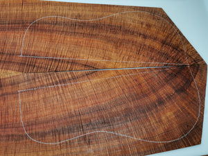 ADC4A70005 Guitar Dreadnaught Back and Side Set Mastergrade AAAA Otway Blackwood