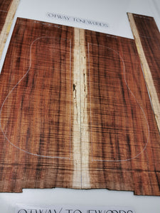 ADC4A70006 Guitar Dreadnaught Back and Side Set Mastergrade AAAA Otway Blackwood